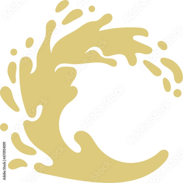 Fototapeta gradient water splash shape