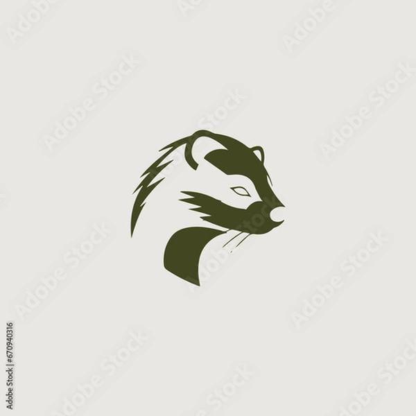 Obraz イタチをシンボリックに用いたシンプルなロゴ
