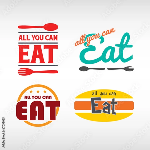 Obraz all you can eat logos
