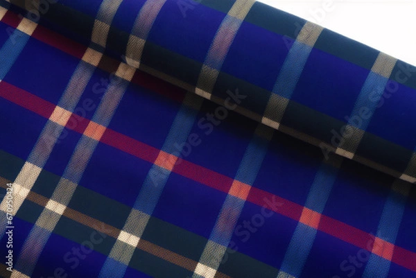 Fototapeta A beautiful plaid pattern background. Scottish tartan. A Fabric pattern. Generative AI