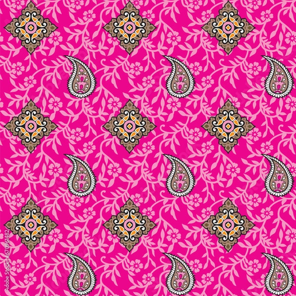 Obraz Textile Pattern Vectors Design print AI Generation