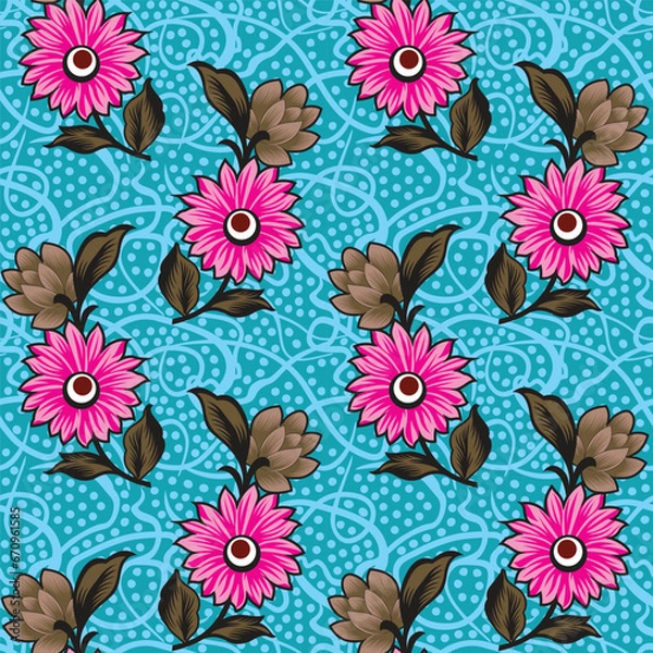 Obraz Textile Pattern Vectors Design print AI Generation