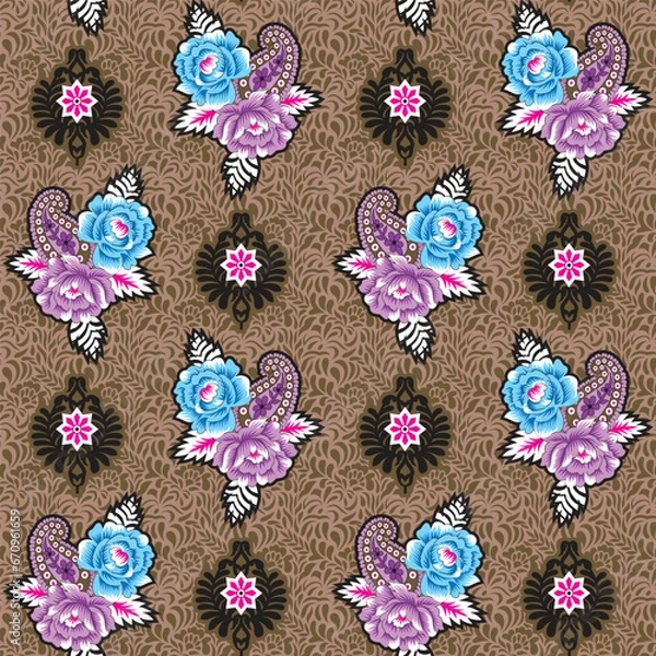 Obraz Textile Pattern Vectors Design print AI Generation