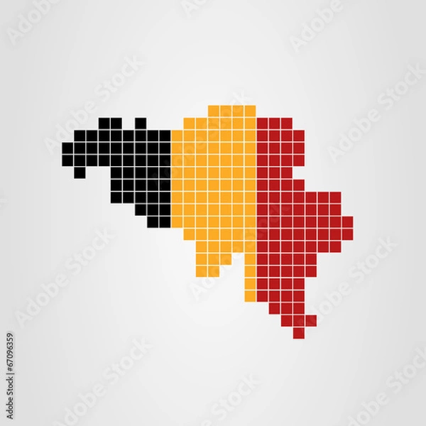 Obraz Belgium Pixel Map Flag