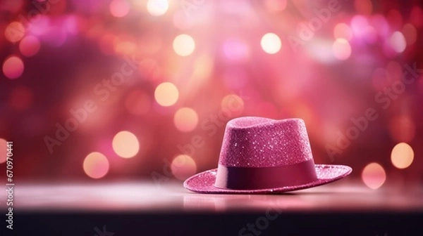 Obraz Stage Hat with Bokeh Effect