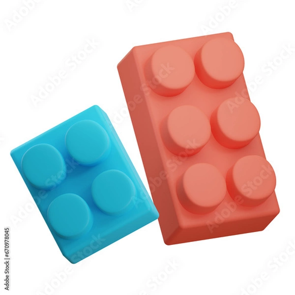 Obraz Bricks 3D Illustration