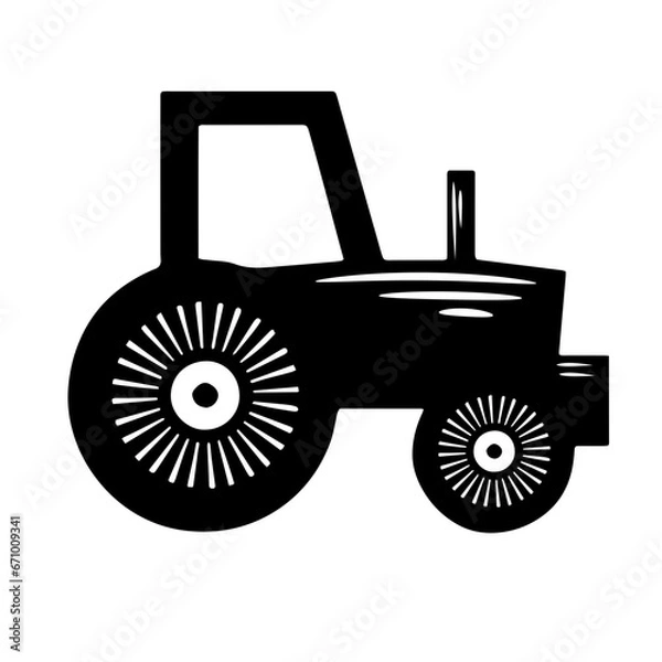 Fototapeta tractor isolated on white