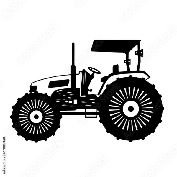 Fototapeta tractor isolated on white