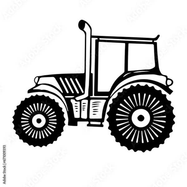 Fototapeta tractor icon vector