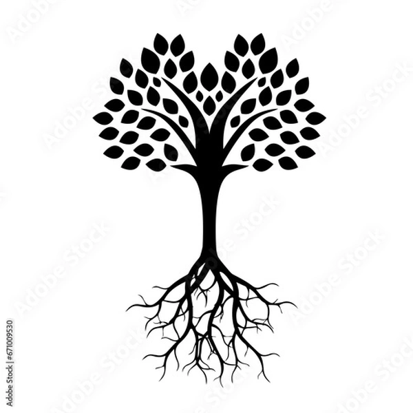 Fototapeta tree silhouette vector
