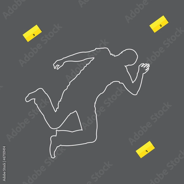 Fototapeta crime scene vector