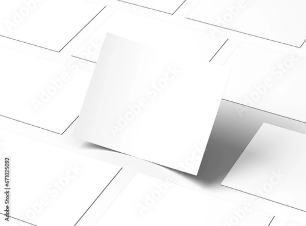 Obraz Blank 8.5x11 inc letter 3d render on a transparent background