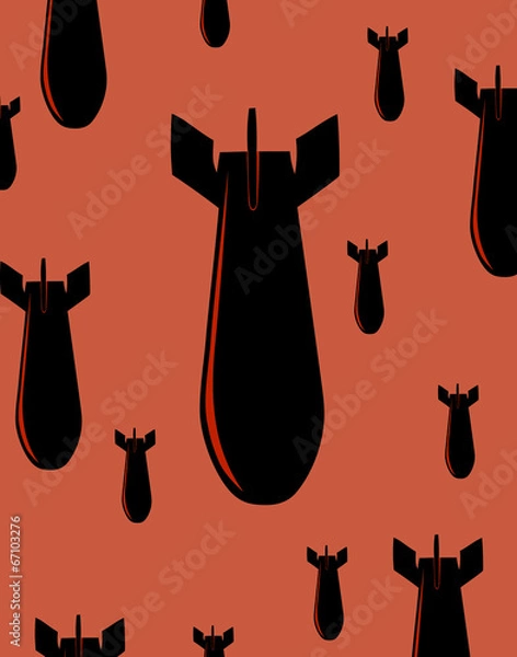 Fototapeta bombs on red