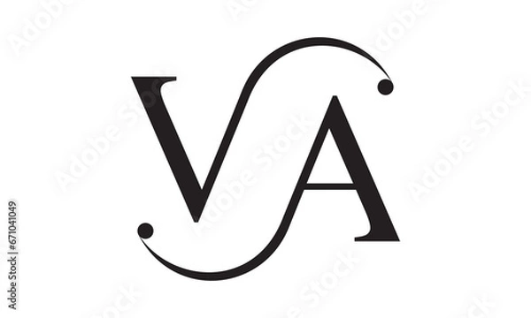 Obraz Letter VA alphabet symbol design vector