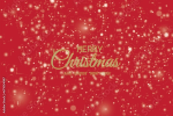 Fototapeta Falling Snow Overlay Background. Snowfall Winter Christmas Background. Vector Illustration.