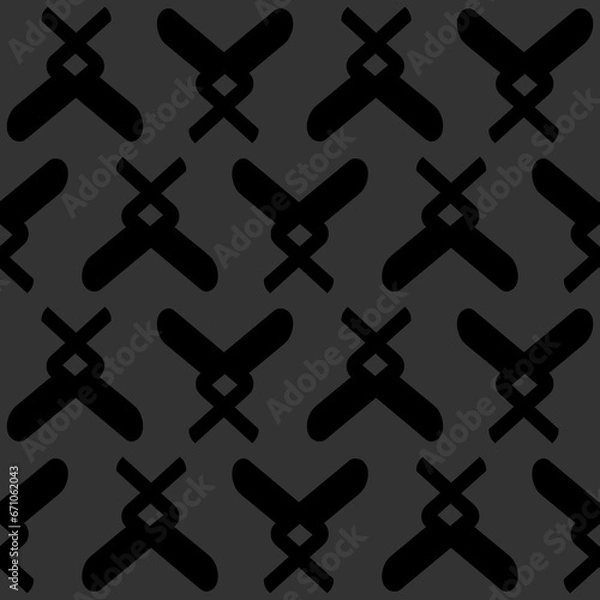 Fototapeta hand drawn scissors seamless pattern