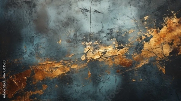 Fototapeta A vibrant explosion of fluid brushstrokes, this abstract painting on a wall evokes a wild sense of emotion and blurs the lines between reality and imagination
