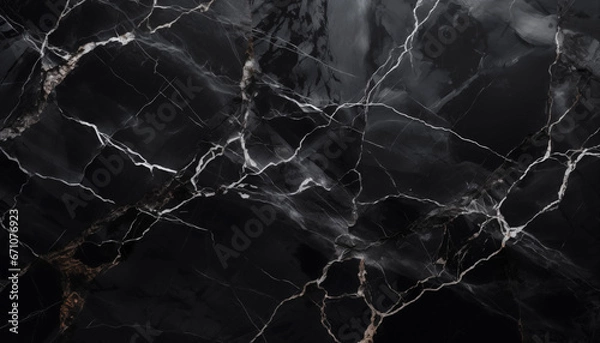 Fototapeta Black marble texture created with a generative ai technology