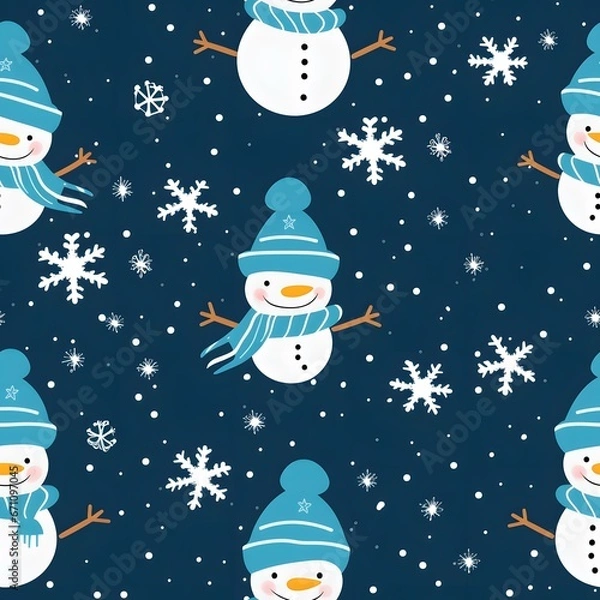 Fototapeta Christmas Seamless tile pattern gift wrap background design