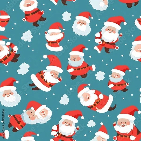 Obraz Christmas Seamless tile pattern gift wrap background design
