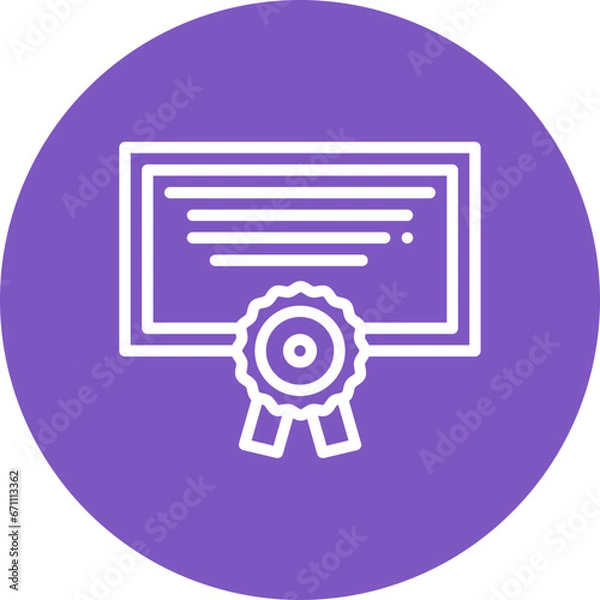 Fototapeta Certificate Icon
