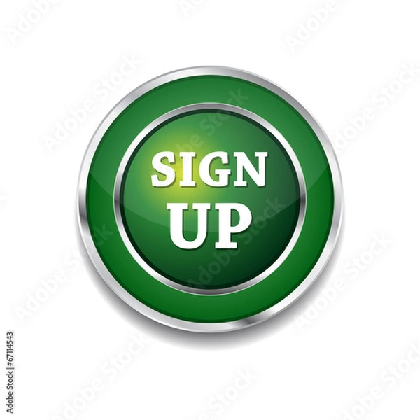 Fototapeta Sign Up Vector Button Icon