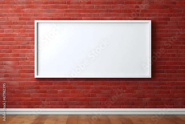 Obraz blank billboard on brick wall