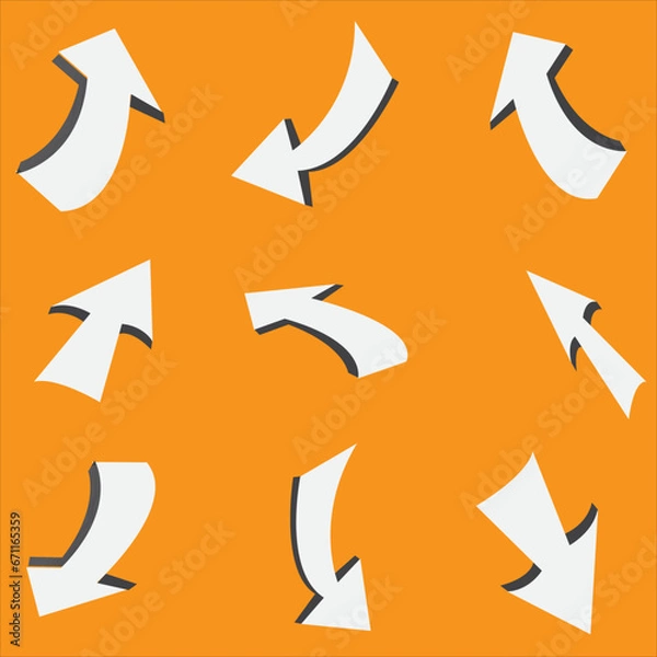 Fototapeta 3d arrows Vectors  Illustrations , Onwards Upwards Arrows 3d Glossy Stock , Arrow Stickerst Various Angles Directions, 3d Stock Vector Colorful ribbon arrow set. Arrow stickerst various angle3d Arrow