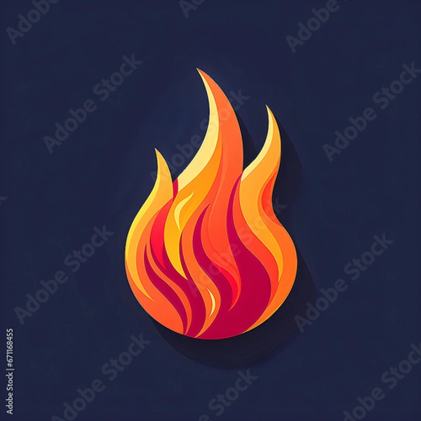 Obraz fire flames on black