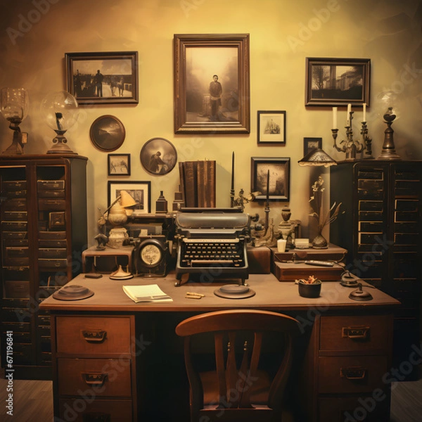 Fototapeta old typewriter office