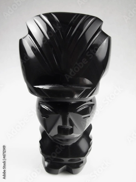 Fototapeta Aztec Idol in Black Onyx