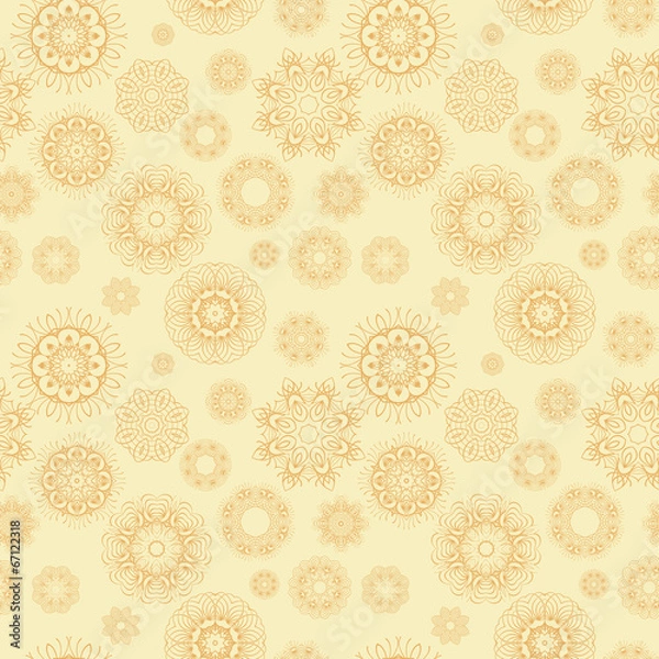 Fototapeta An abstract vintage pattern seamless background.