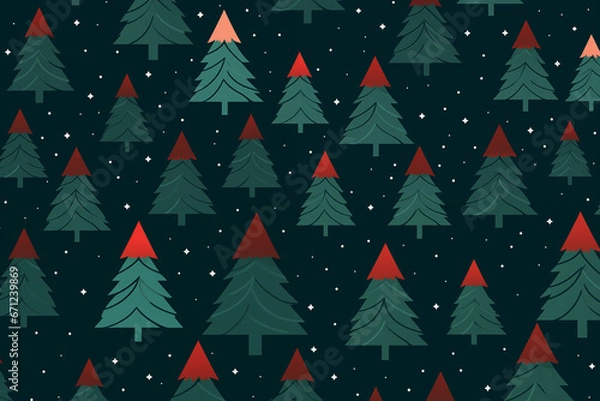 Fototapeta Christmas trees background