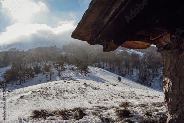 Obraz La Rhune enneigée 