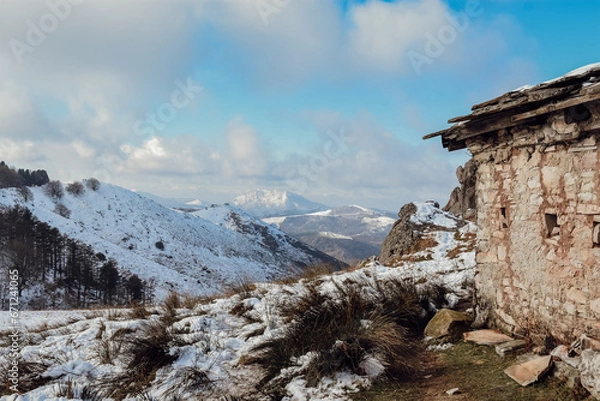 Obraz La Rhune enneigée 