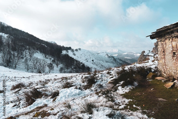 Obraz La Rhune enneigée 