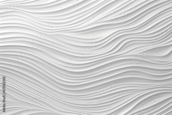 Fototapeta A picture of a white wall with wavy lines. This image can be used as a background or texture for various design projects.