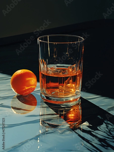 Fototapeta an empty glass. AI generative