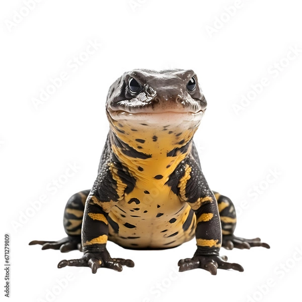 Obraz Eastern tiger salamander on transparent background