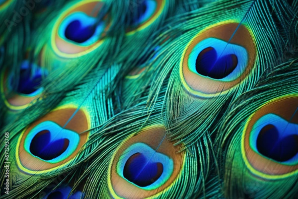 Fototapeta Peacock feather background