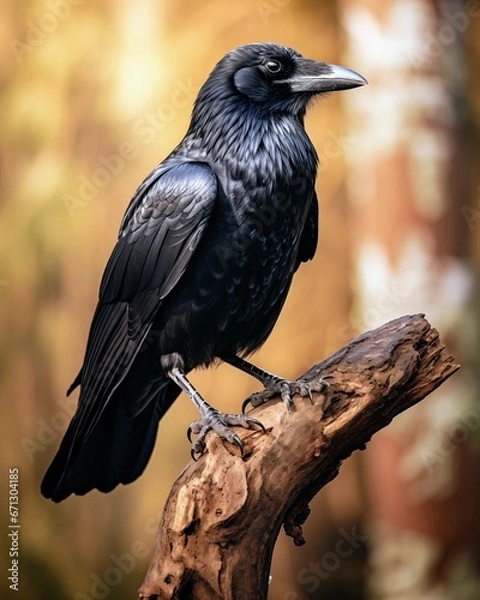 Obraz crow on a branch