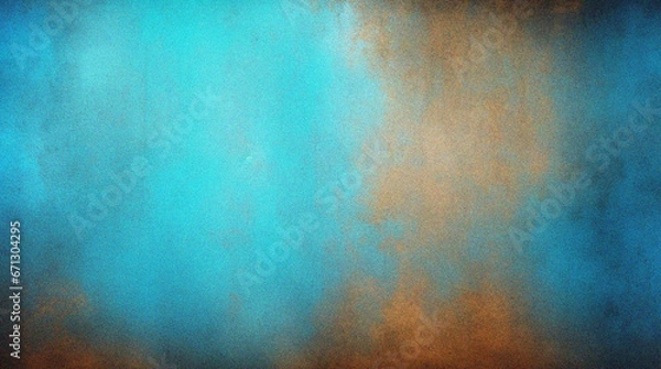 Obraz Blue and gold grunge texture background