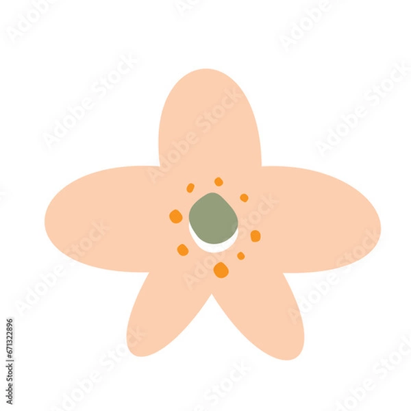 Fototapeta 北欧風の小花のアイコン