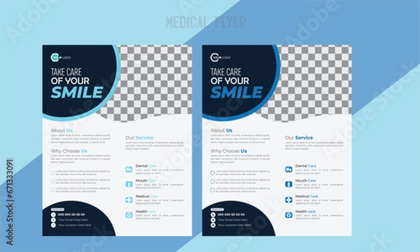 Fototapeta Business flyer template corporate design.