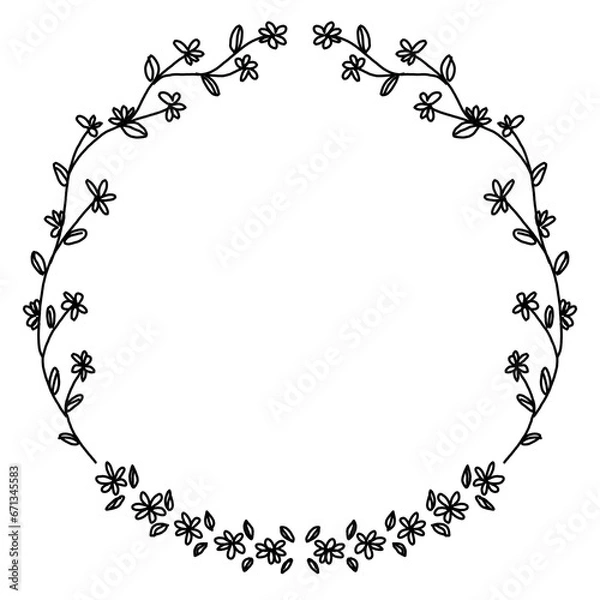 Fototapeta circle frame flower