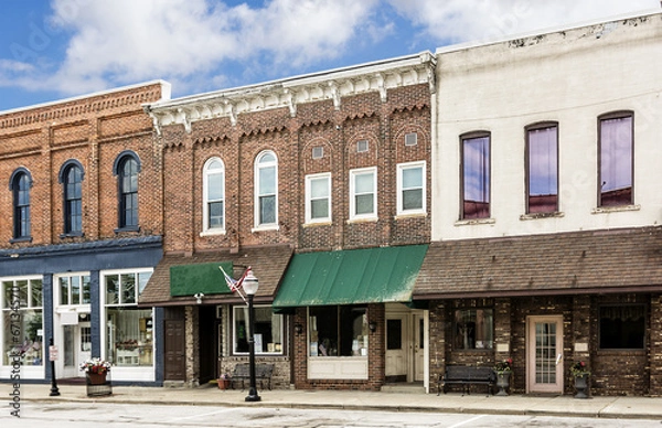 Fototapeta Small Town Main Street