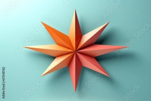 Obraz Colorful origami arrow, adding a playful and paper-craft style, Generative AI