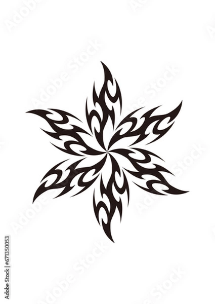 Fototapeta トライバル フラワー