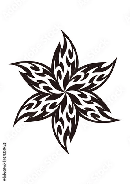 Fototapeta トライバル フラワー