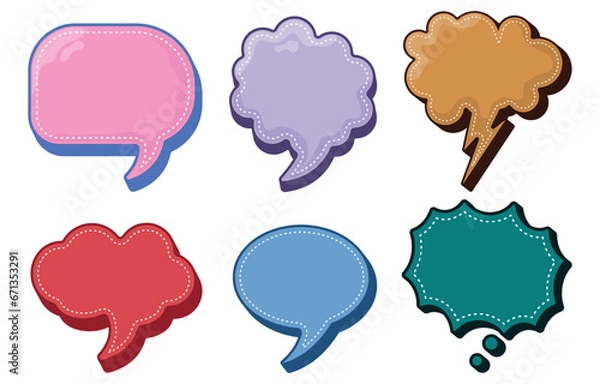 Obraz set of speech bubbles